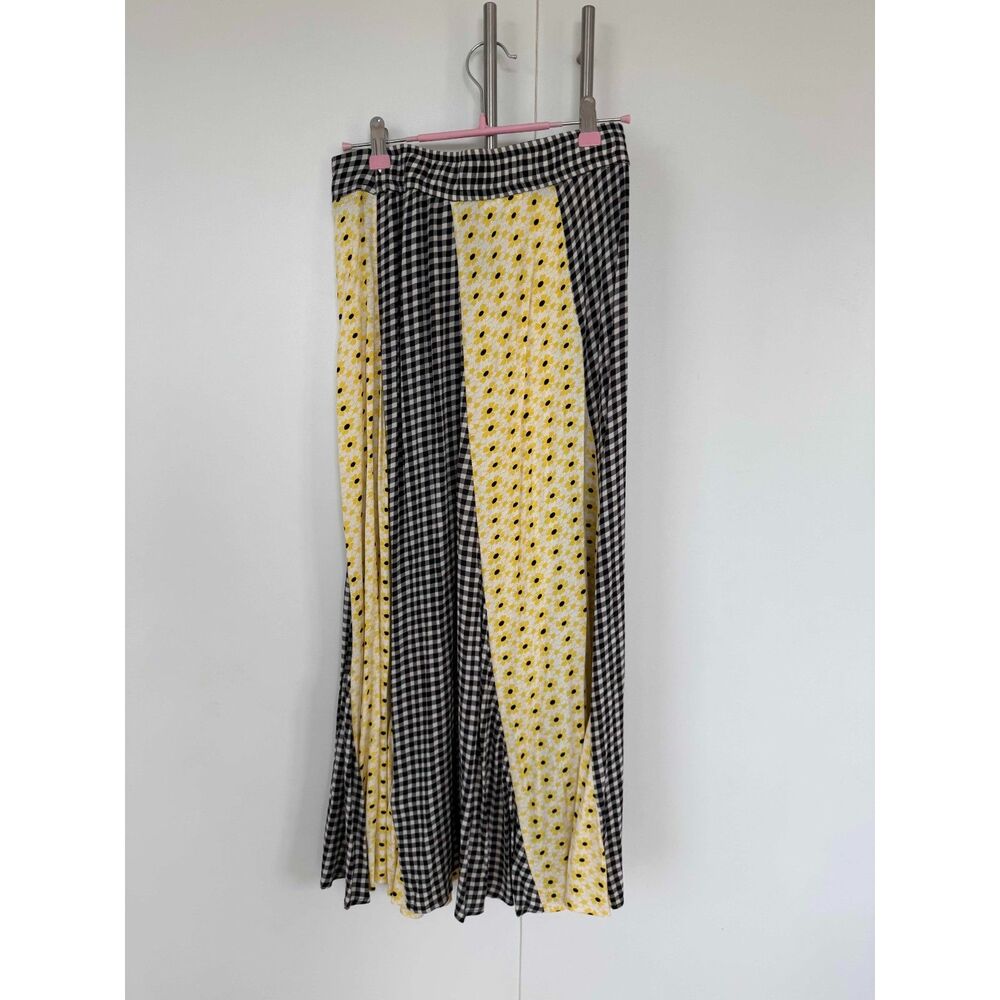 GANNI - Yellow/Black Floral Print Skirt - sz 0